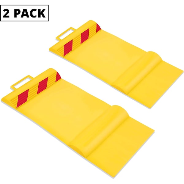 Raxgo Car Parking Mat, Garage Wheel Stopper Parking Aid, Yellow 2 Pack RGCPM2PCK - main